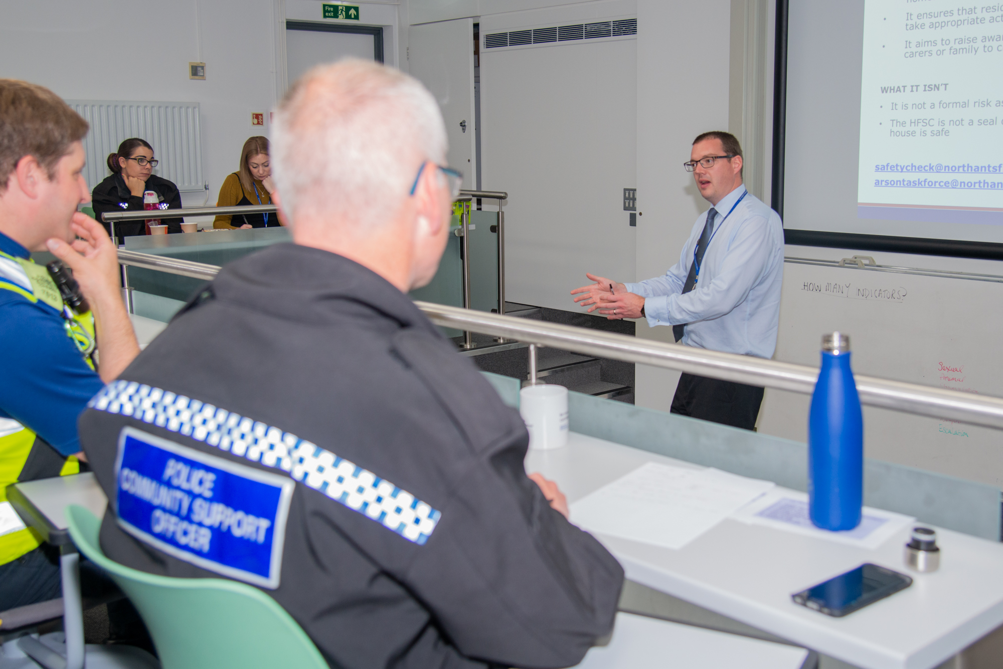 Neighbourhood Policing Team receiving crime prevention training