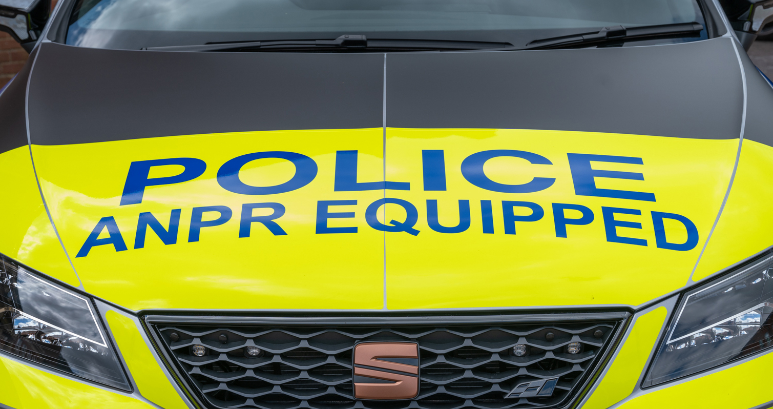 Police Interceptor vehicle equipped with ANPR