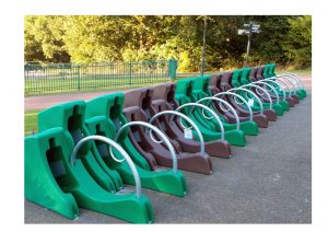 Stocjk image of cycle pods which allow secure parking of bikes